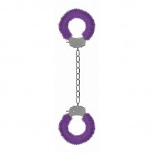 BDSM кандалы на цепи Ouch «Pleasure Legcuffs Purple», Shots Media SH-OU009PUR, цвет фиолетовый, длина 45 см.
