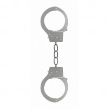 Металлические наручники OUCH «Begginer's Metal Handcuffs», Shots Media SH-OU001MET, коллекция Ouch!, цвет серебристый, со скидкой