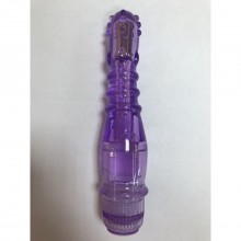 Гелевый интимный вибромассажер «Crystal Dewdrops vibe», цвет фиолетовый, 83051, из материала TPR, длина 18 см., со скидкой