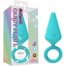 Втулка анальная «Candy Plug Large», цвет бирюзовый, Chisa CN-101495458, бренд Chisa Novelties, из материала силикон, длина 9 см.