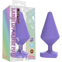 Большая силиконовая анальная пробка «Large luv Heart Plug», цвет фиолетовый, CN-101400297, бренд Chisa Novelties, длина 10 см., со скидкой