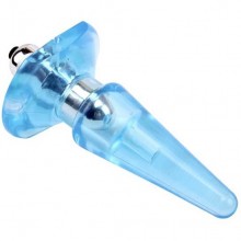 Анальная втулка «Nicoles Vibra Plug» с вибрацией, цвет голубой, CN-371410502, из материала ПВХ, длина 8.5 см.