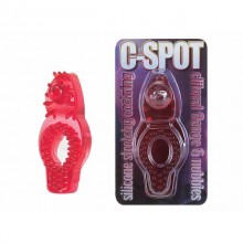Эластичное эрекционное кольцо «C-Spot», цвет красный, Gopaldas 05-259MRD BCD GP, длина 5 см.