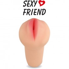Ручной мужской мастурбатор-ротик из киберкожи, SF-70048, бренд Sexy Friend, длина 11.5 см., со скидкой