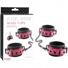 Наручники «Wrists Cuffs», цвет розовый, 21010, бренд Erokay, из материала искусственная кожа, One Size (Р 42-48), со скидкой