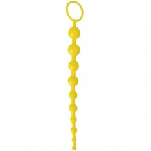 Анальная цепочка «Anal Stimulator», цвет желтый, длина 26 см, EE-10120-4, бренд Bior Toys, из материала TPR, коллекция Erowoman - Eroman, длина 26 см.