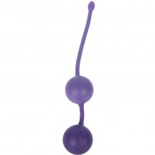 Металлические вагинальные шарики в силиконовой оболочке, цвет фиолетовый, EE-10208-6, бренд Bior Toys, диаметр 3 см., со скидкой