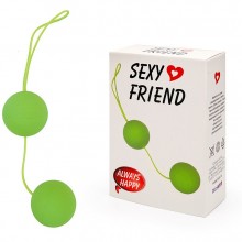 Недорогие вагинальные шарики «Balls», цвет зеленый, SF-70151-7, бренд Sexy Friend, из материала пластик АБС, диаметр 3.5 см.