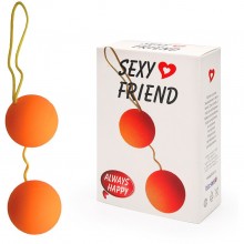 Недорогие вагинальные шарики «Balls», цвет оранжевый, SF-70151-8, бренд Sexy Friend, из материала пластик АБС, диаметр 3.5 см.