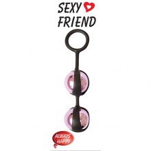 Вагинальные шарики, 2 шарика, диаметр 35 мм, SF-70169, бренд Sexy Friend, из материала пластик АБС, цвет розовый