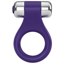 Эрекционное кольцо с вибропулей OVO «B1 Vibrating Ring Lilac Chrome», цвет фиолетовый, из материала силикон, диаметр 2.4 см., со скидкой