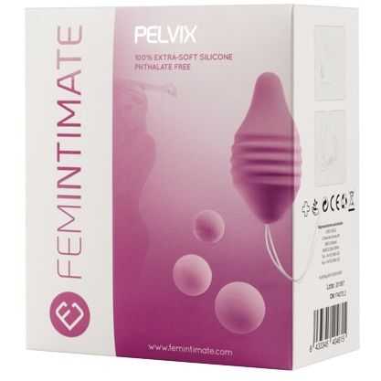 Сменные вагинальные шарики и яйцо контейнер «Pelvix Concept» - набор, цвет розовый, 40461, бренд Adrien Lastic, из материала силикон, длина 6 см., со скидкой