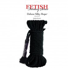 «Deluxe Silky Rope» веревка для фиксации, цвет черный, PipeDream 3865-23 PD, из материала хлопок, 10 м., со скидкой