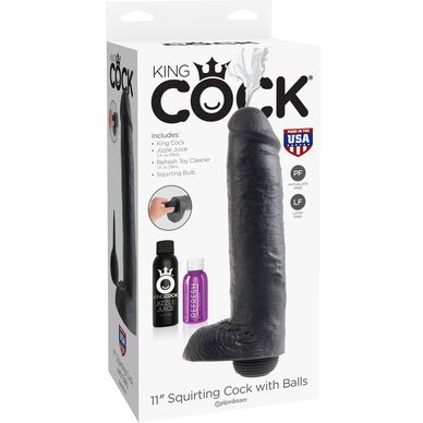 «Squirting Cock With Balls» фаллоимитатор реалистик с семяизвержением, 5605-23 PD, бренд PipeDream, из материала ПВХ, длина 22.8 см.