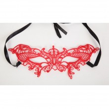 Красивая маска для женщин «Изящная», цвет красный, White Label 47302-1-MM, длина 24.5 см.