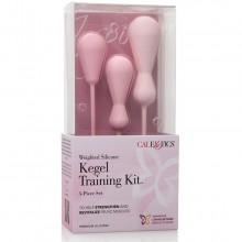Набор вагинальных кегель-шариков «Inspire Weighted Silicone Kegel Traing Kit», CalExotics SE-4807-05-3, цвет розовый, длина 17.8 см.