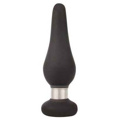 Анальная втулка Sex Expert, цвет черный, длина 8.5 см, диаметр 3 см, SEM-55051, из материала силикон, длина 8.5 см., со скидкой