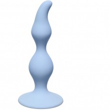 Анальная пробка «Curved Anal Plug Blue», First Time Lola Toys 4105-02Lola, из материала силикон, длина 12.5 см.