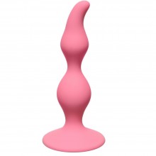 Анальная пробка «Curved Anal Plug Pink», First Time Lola Toys 4105-01Lola, из материала силикон, длина 12.5 см., со скидкой