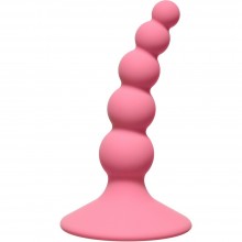 Анальная пробка «Ribbed Plug Pink», First Time Lola Toys 4108-01Lola, бренд Lola Games, из материала силикон, длина 10.5 см., со скидкой