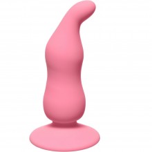 Анальная пробка «Waved Anal Plug Pink», Lola Toys 4104-01Lola, из материала силикон, коллекция First Time by Lola, длина 11 см., со скидкой