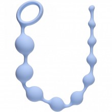 Анальная цепочка с кольцом «Long Pleasure Chain Blue», Lola Toys 4103-02Lola, из материала силикон, длина 35 см., со скидкой