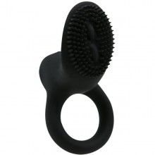 Вибрирующее кольцо на член «Cobra» от компании Baile, цвет черный, BI-210147, из материала силикон, длина 7.4 см., со скидкой