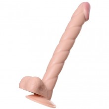 Длинный реалистичный фаллос, длина 28 см, «ToyFa RealStick Nude», 582014, из материала ПВХ, длина 28 см.