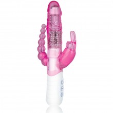 Вибратор для женщин хай-тек двойного проникновения от Hustler, HT-R7, бренд Hustler Toys, из материала силикон, длина 13 см., со скидкой