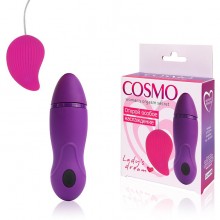 Мини вибромассажер для женщин от Cosmo с небольшим пультом, размер 25 на 39 мм, цвет розовый, CSM-23108, из материала силикон, длина 3.9 см., со скидкой