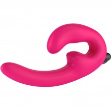 Безремневой страпон с вибрацией Fun Factory «ShareVibe», цвет розовый, 26236, из материала силикон, длина 13 см.
