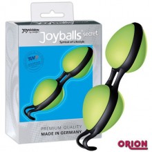 Joyballs Secret вагинальные шарики зеленые со смещенным центром тяжести, 85 грамм, 15006, бренд JoyDivision, длина 10.5 см., со скидкой