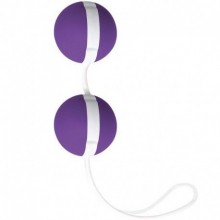 Вагинальные шарики, «Joyballs Trend» фиолетово-белые, 15044, бренд JoyDivision, из материала силикон, диаметр 3.5 см., со скидкой