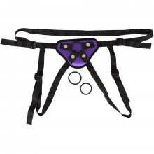 Трусики под страпон с тремя сменными кольцами «Universal Harness», цвет фиолетовый, 5132530000, бренд Orion, из материала силикон, длина 18 см., со скидкой