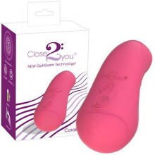Close2you клиторальный перезаряжаемый вагинальный мини-вибратор «Corallino», розовый, бренд Orion, длина 11 см.