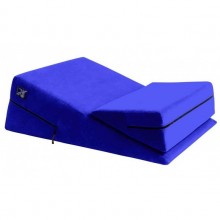 Подушка для любви комбо: большая + малая «Liberator Wedge Ramp Combo», синяя микрофибра, из материала ткань, цвет синий