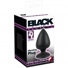 Black Velvets большая анальная вибровтулка, 10 режимов вибраций, из материала силикон, длина 13 см.