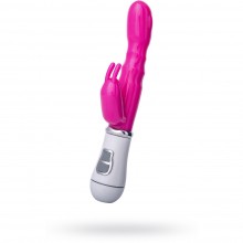 Нежный и изящный женский вибратор-кролик «Bubbly», ToyFa A-Toys 761022, цвет розовый, длина 20 см.