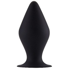 Анальная пробка «Butt Plug With Suction Cup Medium Black», цвет черный, Shots Toys SH-SHT380BLK, бренд Shots Media, из материала силикон, длина 11 см., со скидкой