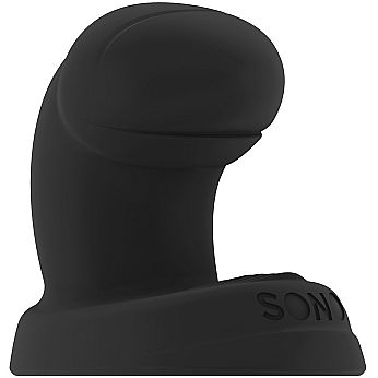 Анальная пробка «SONO №52», цвет черный, SONO SH-SON052BLK, бренд Shots Media, из материала силикон, длина 4.3 см., со скидкой