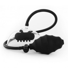 Вакуумная вибро-помпа Ouch «Vibrating Pussy Pump», черная, SH-OU216BLK, длина 12.7 см., со скидкой