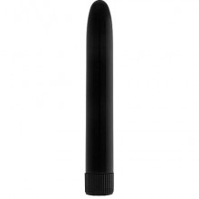 Классический гладкий вагинальный вибратор «Super», цвет черный, Shots Media SH-GC005BLK, из материала пластик АБС, длина 17.5 см.