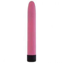 Классический гладкий вагинальный вибратор «Super», цвет розовый, Shots Media SH-GC005PNK, из материала пластик АБС, длина 17.5 см.