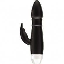 Элегантный вагинальный вибратор «Loraine Black», цвет черный, LoveLine SH-LOV014BLK, бренд Shots Media, из материала TPE, длина 16.2 см.