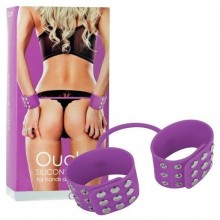 Силиконовые наручники «OUCH Purple», цвет фиолетовый, SH-OU040PUR, бренд Shots Media, со скидкой