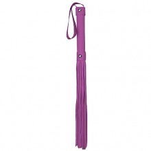 Плетка «OUCH Purple», цвет фиолетовый, Shots Media SH-OU214PUR, из материала искусственная кожа, длина 53.5 см.