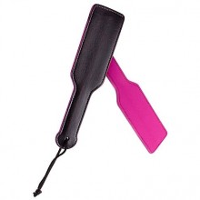 Соблазнительная двухцветная шлепалка-пэдл для ролевых игр «OUCH», цвет розовый, SH-OU184PNK, бренд Shots Media, из материала искусственная кожа, длина 31 см., со скидкой