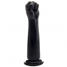 Кулак для фистинга с присоской «Fisting Dildo 12.8 дюймов», цвет черный, SH-REA049BLK, из материала TPR, длина 32 см., со скидкой