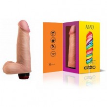 Вибратор реалистик для женщин «Egzo Lollipop», длина 175 мм, диаметр 45 мм, киберкожа, 800800, цвет телесный, длина 17.5 см.
