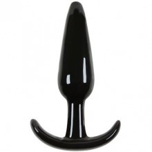 Jelly Rancher «T-Plug Smooth Mini Black» анальная пробка-стимулятор простаты, NSN-0451-13, из материала TPE, цвет черный, длина 10.9 см.